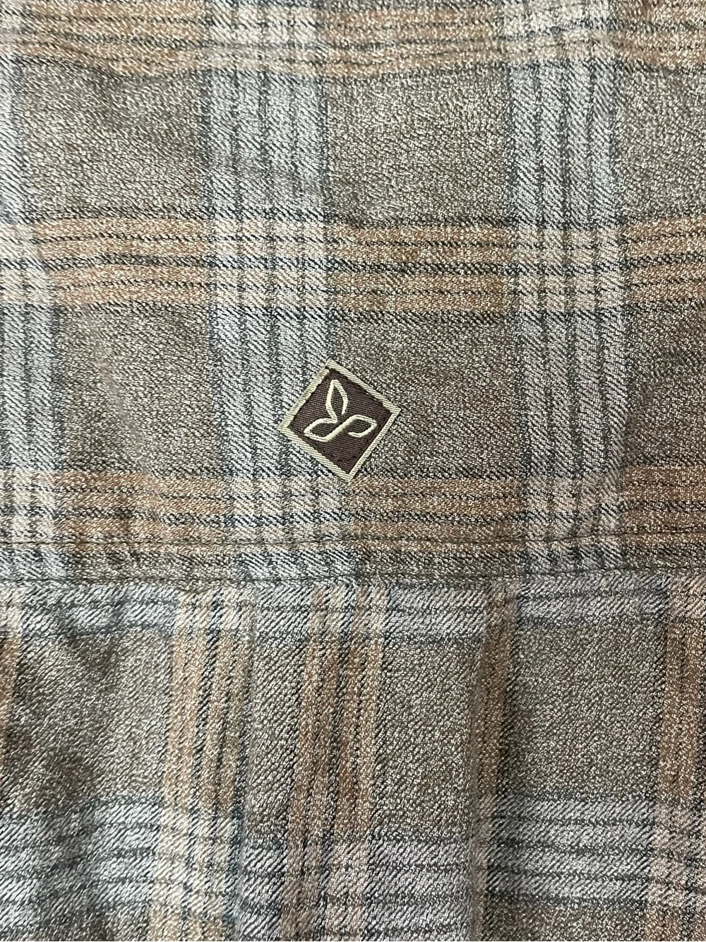 Prana Mens Button Up Long Sleeve Size  XL Brown Plaid Flannel Shirt M2ALAB316 - Picture 5 of 9